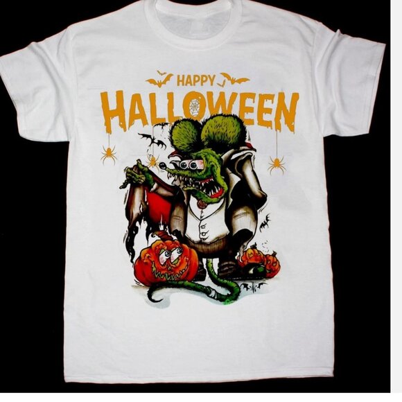 Tops - Happy Halloween Rat Fink Gift T-shirt